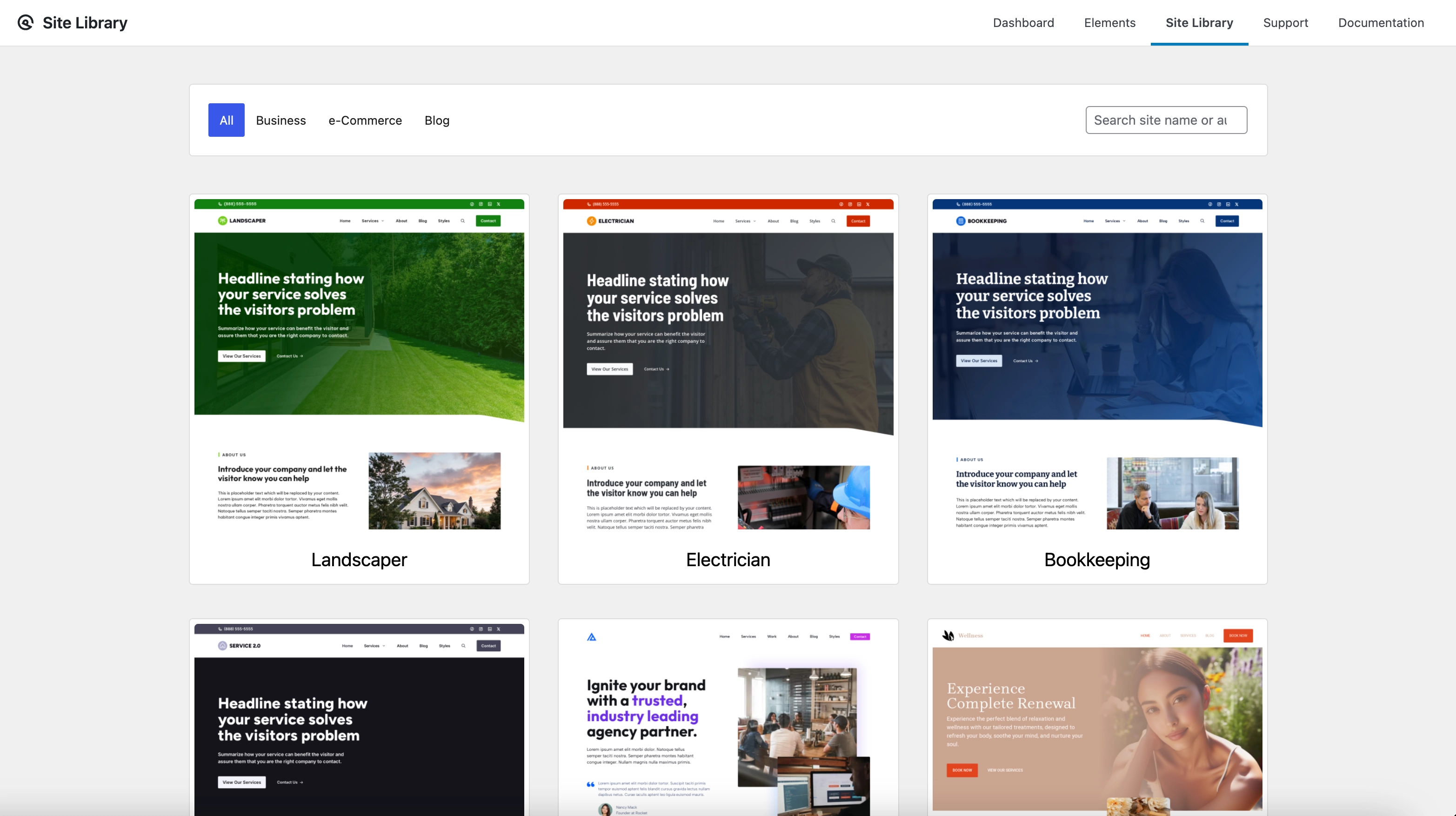 GeneratePress Site Library Tab