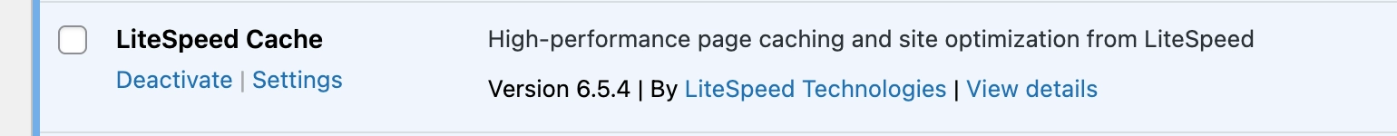 Install LiteSpeed Cache