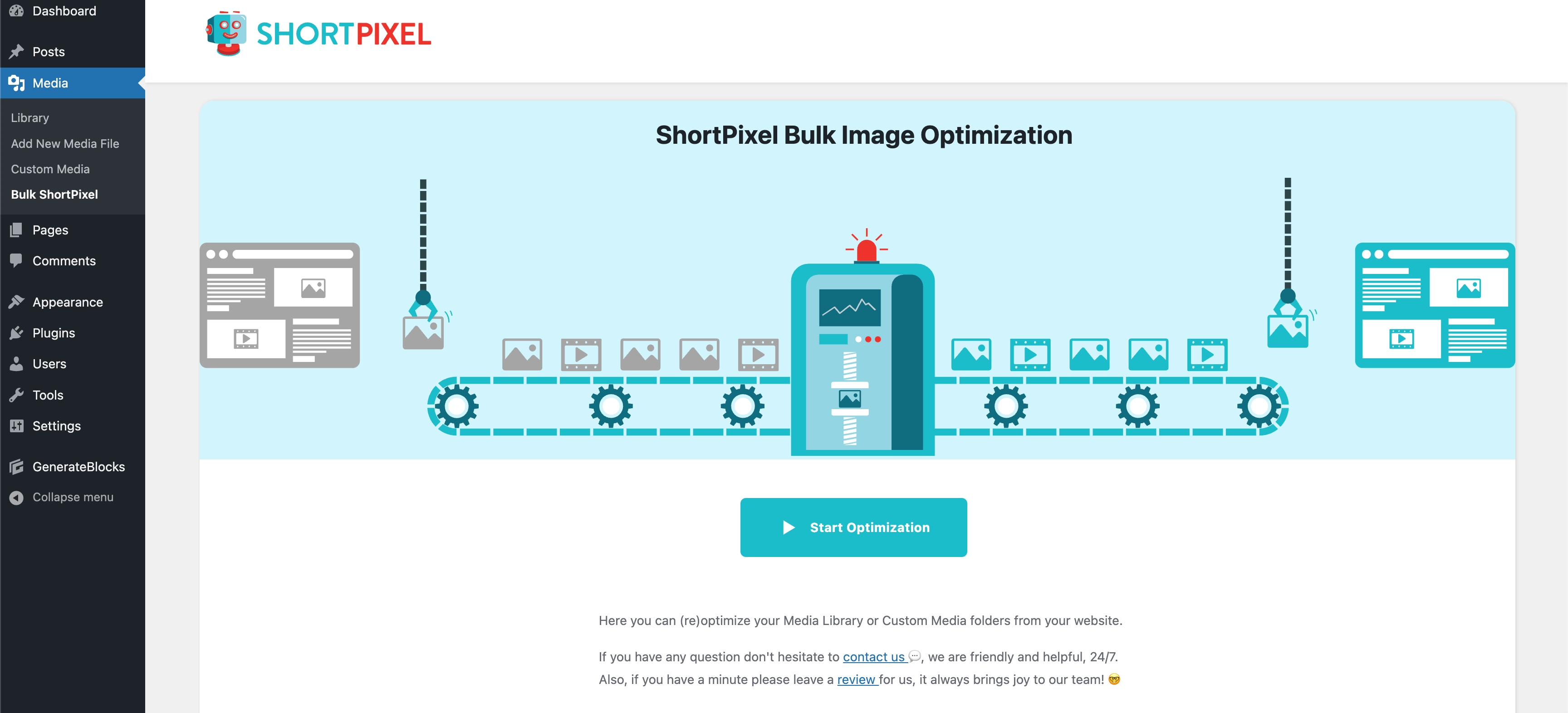 ShortPixel Bulk Optimization